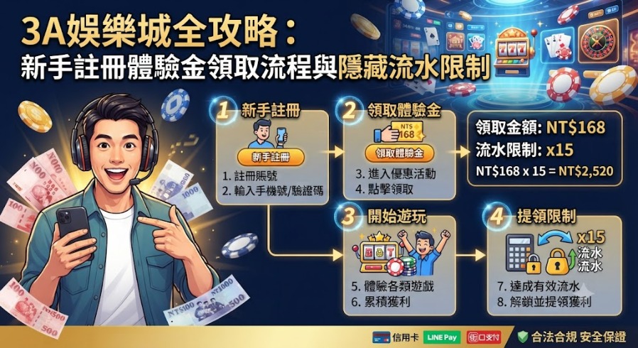 新手註冊體驗金領取流程與隱藏流水限制